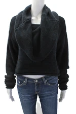 Planet Womens Cotton Long Sleeve Turtleneck Knit Sweater Black Size M