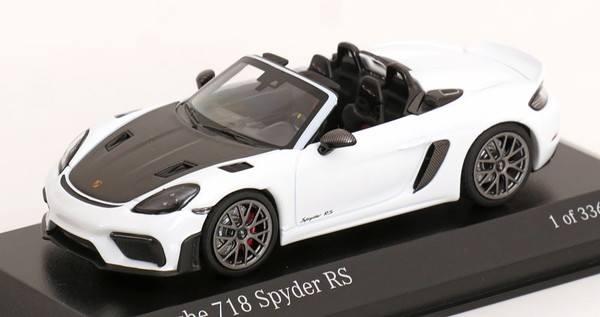1:43 Minichamps Porsche 718 Spyder Rs Weissach Package 2023 White-image