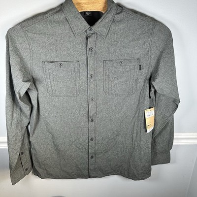 Outdoor Research Shirt Men's Large Charcoal Gray Wayward Long Sleeve Button Up