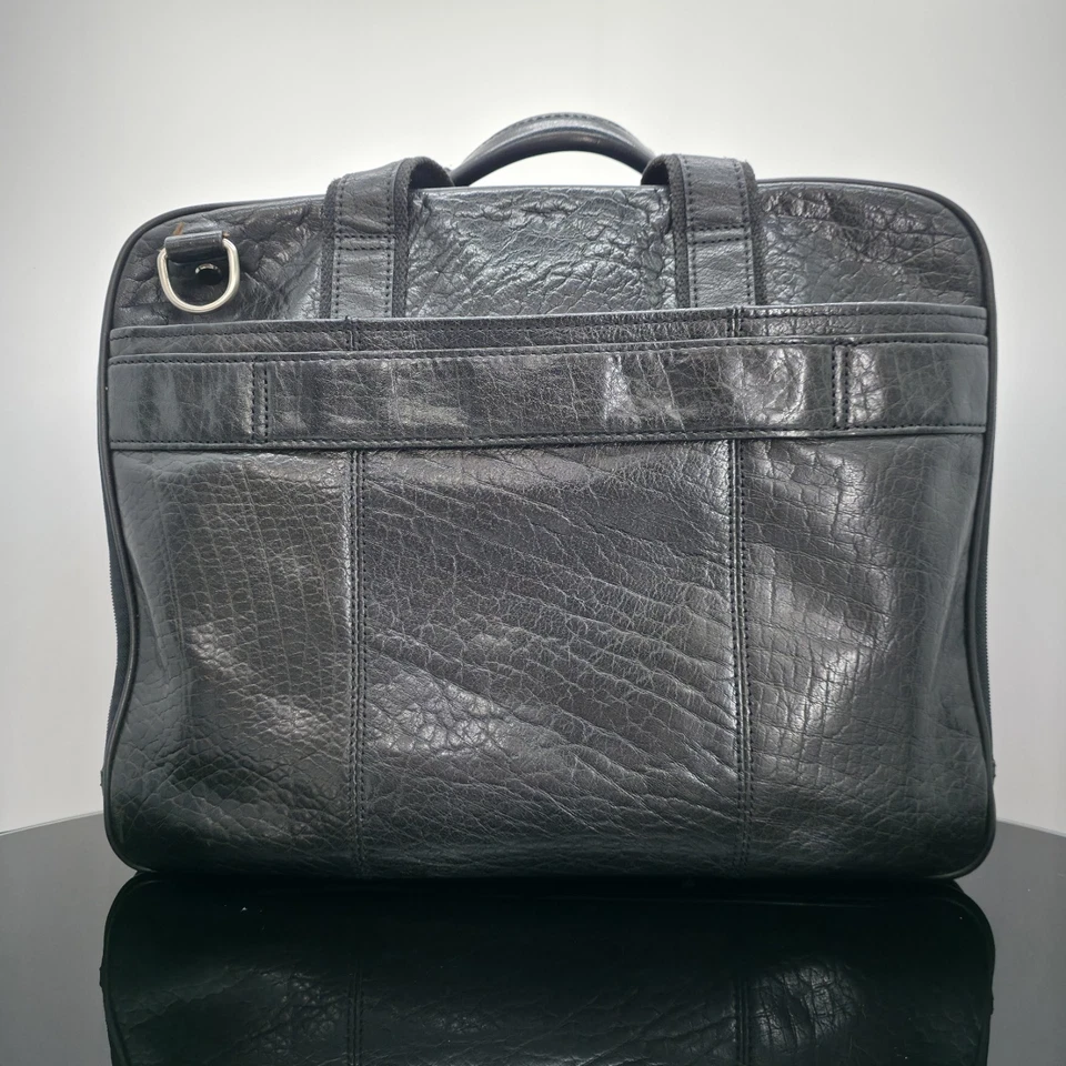 "Maletín de cuero para computadora portátil Mancini Arizona de lujo silencioso 15,6"" negro búfalo... Foto 2 de 4