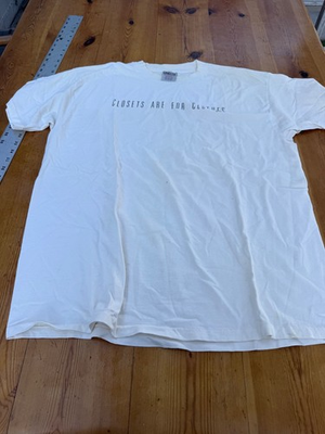 #ad #ad quot;Closets Are For Clothesquot; LGBT Rainbow Pride X Large WHITE T shirt A1 $15.99