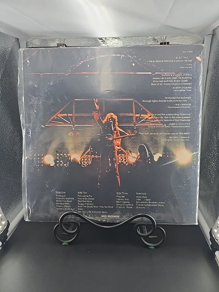 Neil Diamond Hot August Night LP 1972 MCA Records MCA 2-8000 Pickneyville VG - Image 2 of 4