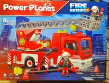 Power Planet (wie Playmobil) QL888-11, Feuerwehr Drehleiter, NEU!