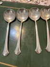 4 Towle Sterling Silver Soup Spoons Chippendale 6.5"
