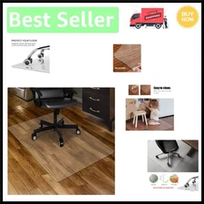 46" x 60" Clear Chair Mat - Safe Protection for Hardwood Flooring and Office Use