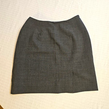 Vintage 90s Amanda Smith Petite Houndstooth Plaid Skirt Size 8P