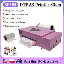 A3+ Pro 33cm XP600 DTF Printer Direct to Film T-Shirt printer Heat Transfer