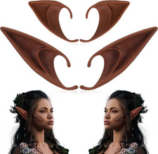 Fairy Pixie Elf Ears - Cosplay Soft Pointed Ears Elven Masquerade Vampire Fairy