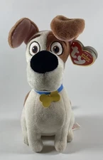 TY Beanie Baby Plush 7" MAX the Jack Russell Secret Life of Pets Retired NWT 