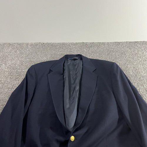 Polo Ralph Lauren Vintage Navy Blazer Gold Buttons 43L - MADE IN USA - Picture 2 of 14