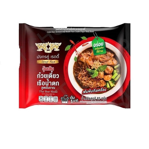 4 Pack. Double Dragon Ready Instant Thai Boat Noodle Flavor 95g. - Picture 2 of 9