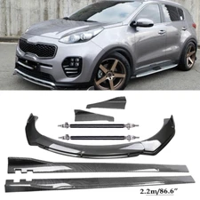 Carbon Fiber Front Bumper Lip Spoiler Splitters Body Kit For Kia Sportage