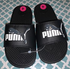 PUMA Boys' Black Sandal Size 4