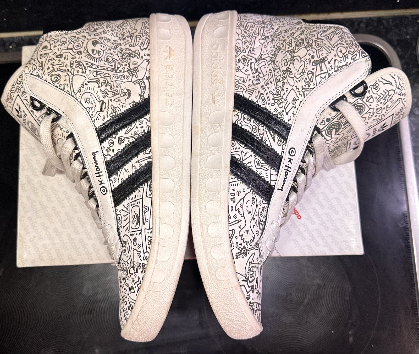 Adidas ADICOLOR HI BK2 US10.5 Keith Haring X Jeremy Scott Limited 5000 Worldwide image 5
