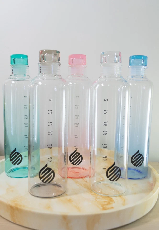 500 mL Borosilicate Glass Water Bottle Standrad Mouth with Time Mark - Image 3 of 4