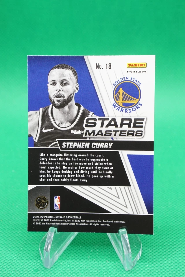 2021-22 Mosaic Stare Masters Mosaic #18 Stephen Curry Golden State Warriors BG6 - Image 2 of 2