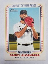 2023 Topps Heritage High Number Award Winner Insert Sandy Alcantara #AW-3