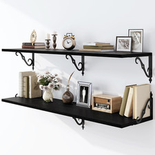 Long Shelves for Wall, 48 Inch Floating Shelves Wall Mounted, 12 Inch Deep Shelv