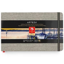 Arteza Watercolor Book | Gray Hardcover | 3.5 x 5.5 | 80 Pages - Pack of 3