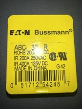 5 Bussmann Fuses ABC-30-R Ceramic ABC Fast Acting Body Style