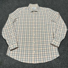Mizzen Main Shirt Mens XL Trim Fit Pink Grey Plaid Button Down Long Sleeve