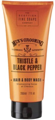 Scottish Fine Soaps Mens Grooming Thistle & Black Pepper Hair & Body Wash 200ml