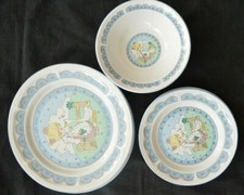 NEW SET of 6 Vintage Precious Moments 4 Plates  2 Bowls  1,b5 