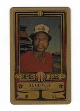 1983 Perma Graphics Gold Al Oliver Credit Card Size Plastic Baseball Card
