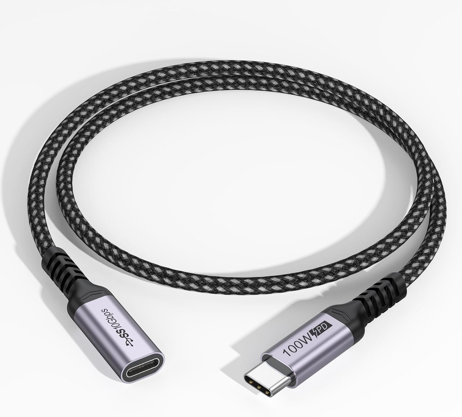 1.5Ft USB C 3.2 Extension Cable with 100W Fast Charging & 10Gbps Data Transfer