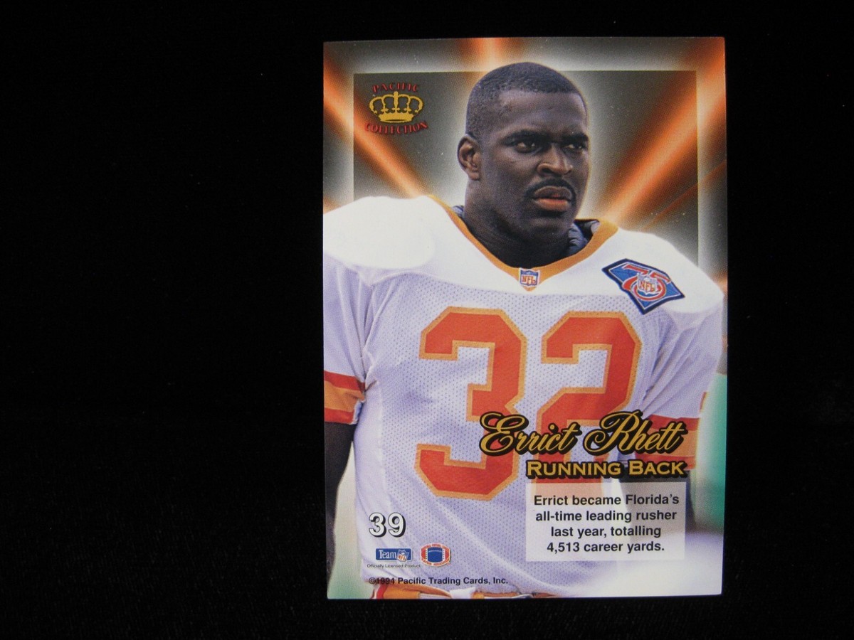 ESE RICH-ROC THE F.L.Y. レア 1994 Errict Rhett RC Tampa Bay Buccaneers Pacific Crown Collection
