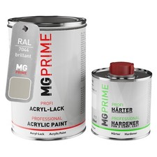 RAL 7044 Gris soie Silk grey brillant peinture acrylique 1,5L durcisseur y.c.