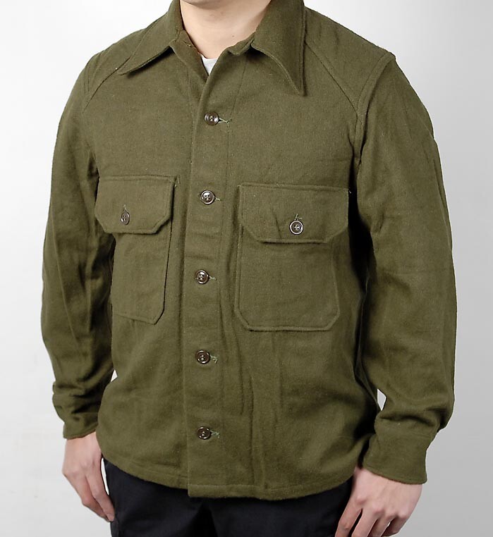 US MILITARY OG108 Korean war Wool Field Shirt M1951 Cold Weather