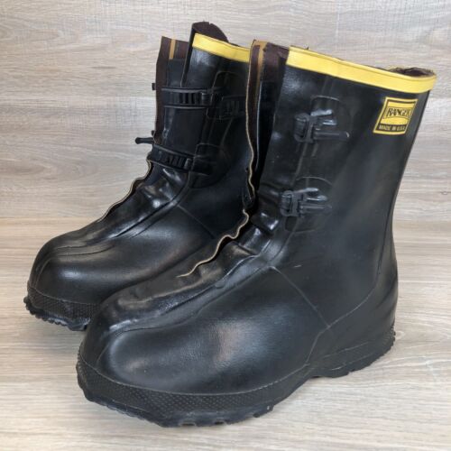 Honeywell Ranger USA Men's Size 8 Black Rubber Cover Boots Rain Waterproof