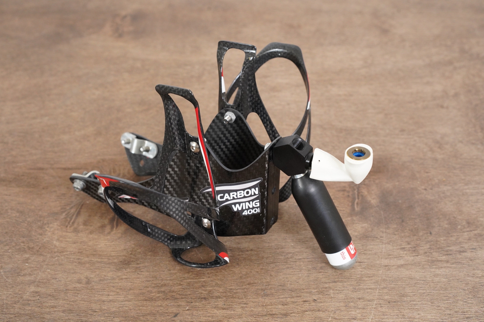 XLAB Carbon Wing 400i Water Bottle Cage Mount + Carbon Bottle Cages