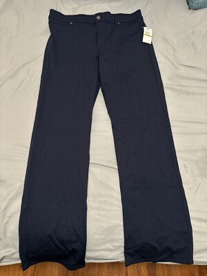 Gloria Vanderbilt - Alisa Straight Trouser Pants , 14 Navy Blue. New