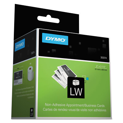 DYMO LabelWriter Business/Appointment Cards 2 x 3 1/2 White 300 Labels/Roll