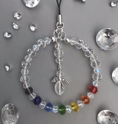 Chakra Farben Kristall Hängedeko Weihnachtsbaum  Sonnenfänger Regenbogenmacher