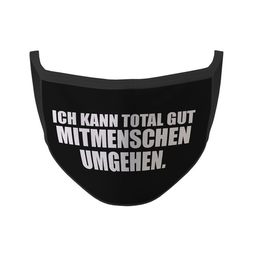 Ich Kann Total Gut Mitmenschen Umgehen Mund Maske ich kann total gut Mitmenschen umgehen Abstand Lustig Humor