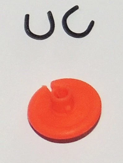 2 ORANGE - Soft FLEX KISSER BUTTONS With Clips Archery Bow String Bowstring F/SH - Image 2 of 2