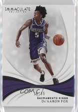 2018-19 Panini Immaculate 24/99 De'Aaron Fox #15 1b7p