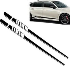 2 PCS Side Body Long Stripes Decals, 4.52In x 88.58In Vehicle Side Door Decorati