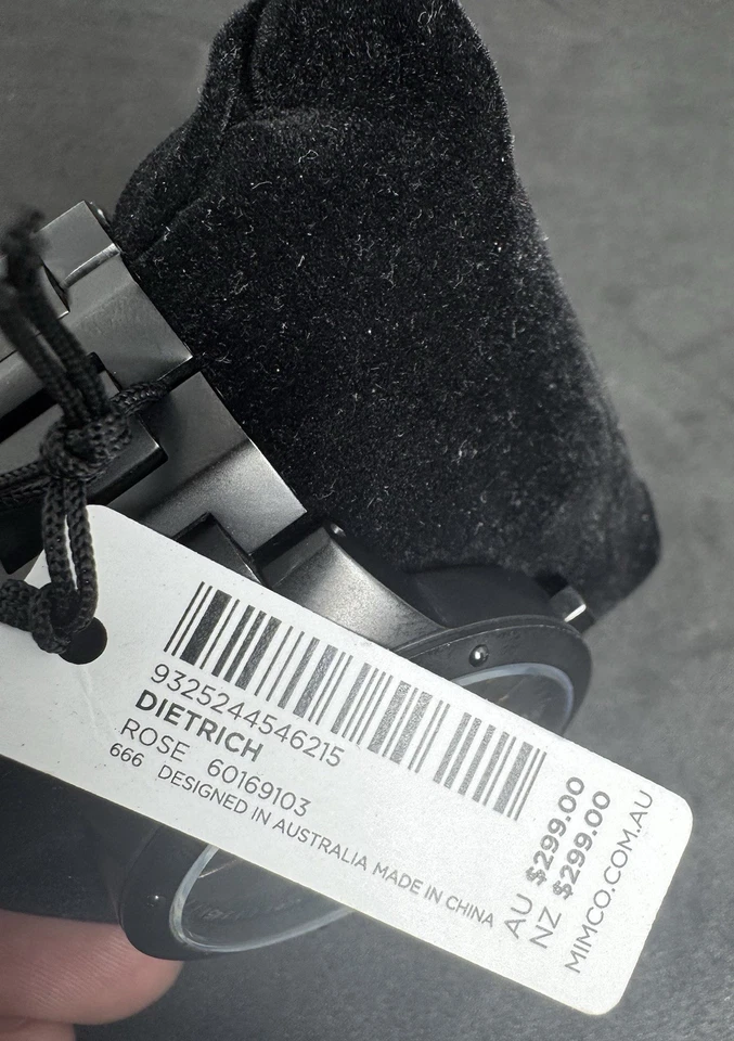 Mimco Matte Black Stainless Steel Rose Gold Womens Fashion Watch! 44mm RRP $299 - image 4 of 4