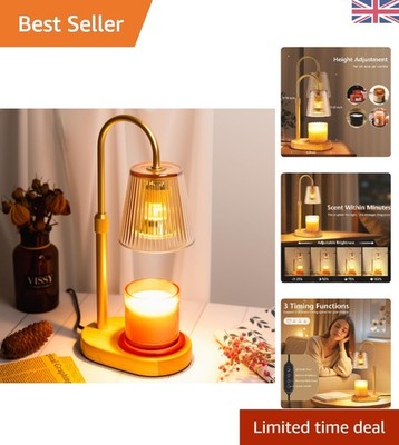 Flammenloser Kerzenwärmer mit Timer - Stilvolle verstellbare Lampe für sichere Wohnkultur