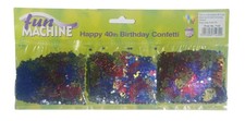Happy 40th Birthday Confetti blister pack