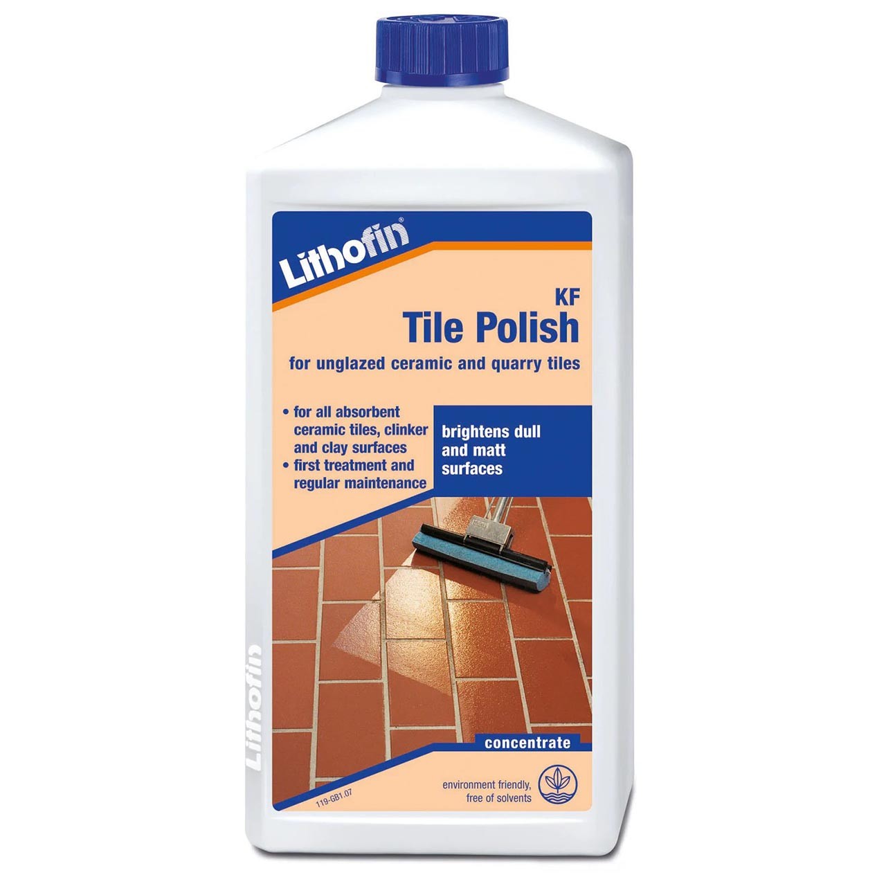 Lithofin KF Tile Polish For Unglazed Ceramic & Quarry Tiles - 1 Litre