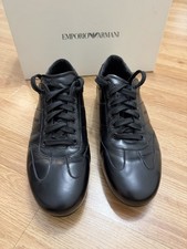 Emporio Armani Men's Black Laced Shoes Size 8