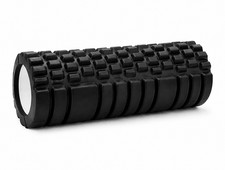 Fitness Foam Roller Black Deep Tissue Massage Grid Muscle Trigger Point Muscles