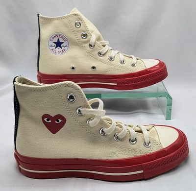 Converse Play Comme Des Garçons Chuck Taylor HT Milk/White/Red 2 Gr. UK 4
