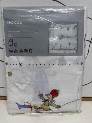 IKEA Hokus Design Silke Leffler Twin 1 Place Quilt Cover Pillow Case NIB Retried