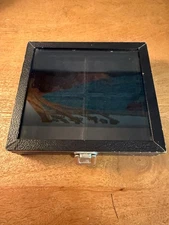 Glass Top Display Case With 4 Section Storage 8 1/4" X 7 1/4" X 2"